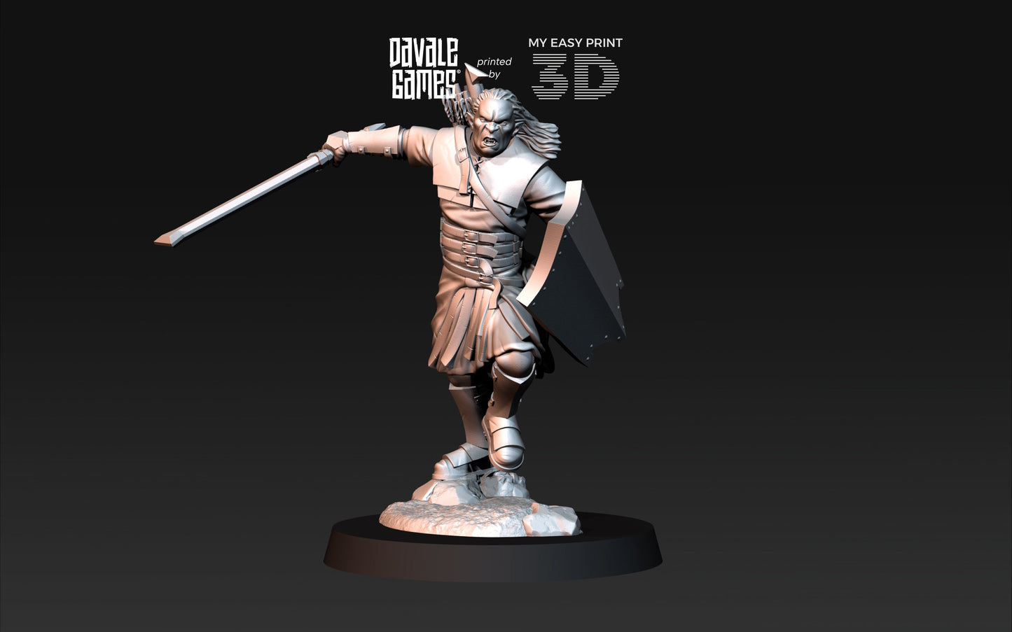 Outrider blood handed Main captain - Davale Games - 3D Printed with high quality resin for LOTR/D&D games