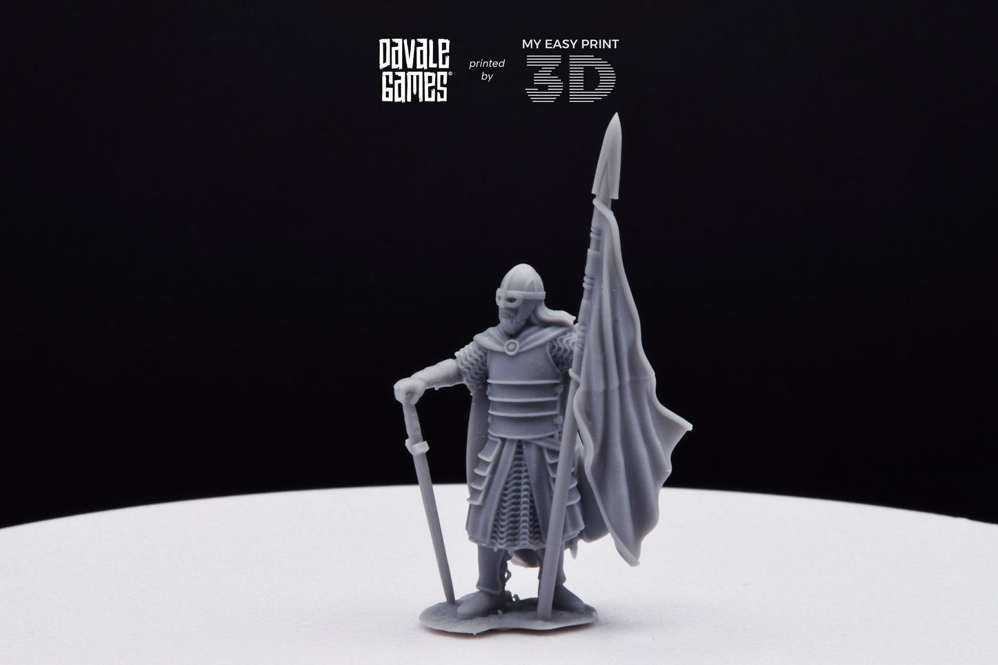 West Human Banner - Davale Games - 3D Printed with high quality resin for LOTR/D&D games