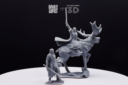King of the Forest - Foot and Mounted - Davale Games - 3D Printed with high quality resin for LOTR/D&D games