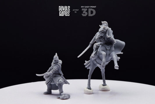 Demon's Slaughter Elf - Foot and Mounted - Davale Games - 3D Printed with high quality resin for LOTR/D&D games