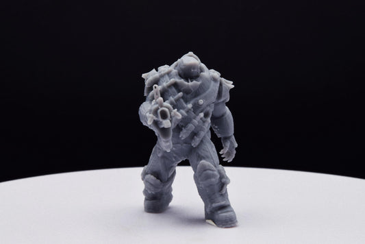 Gears Of War Boomer Savage Ot Miniature - TheSTLSmith - 3D Printed with high quality resin for Skirmish/D&D games