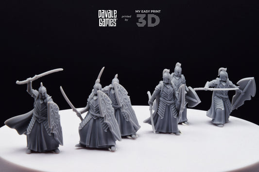 Bloody Elf with Sword and Shield - Davale Games - 3D Printed with high quality resin for LOTR/D&D games