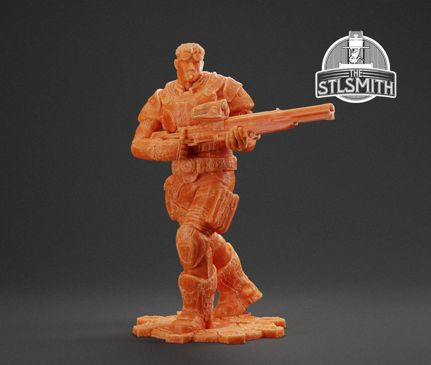 Gears Of War Damon Baird Winter Ot Miniature - TheSTLSmith - 3D Printed with high quality resin for Skirmish/D&D games