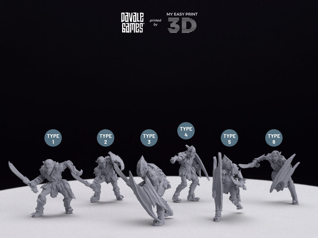 Goblin with Sword - Davale Games - 3D Printed with high quality resin for LOTR/D&D games