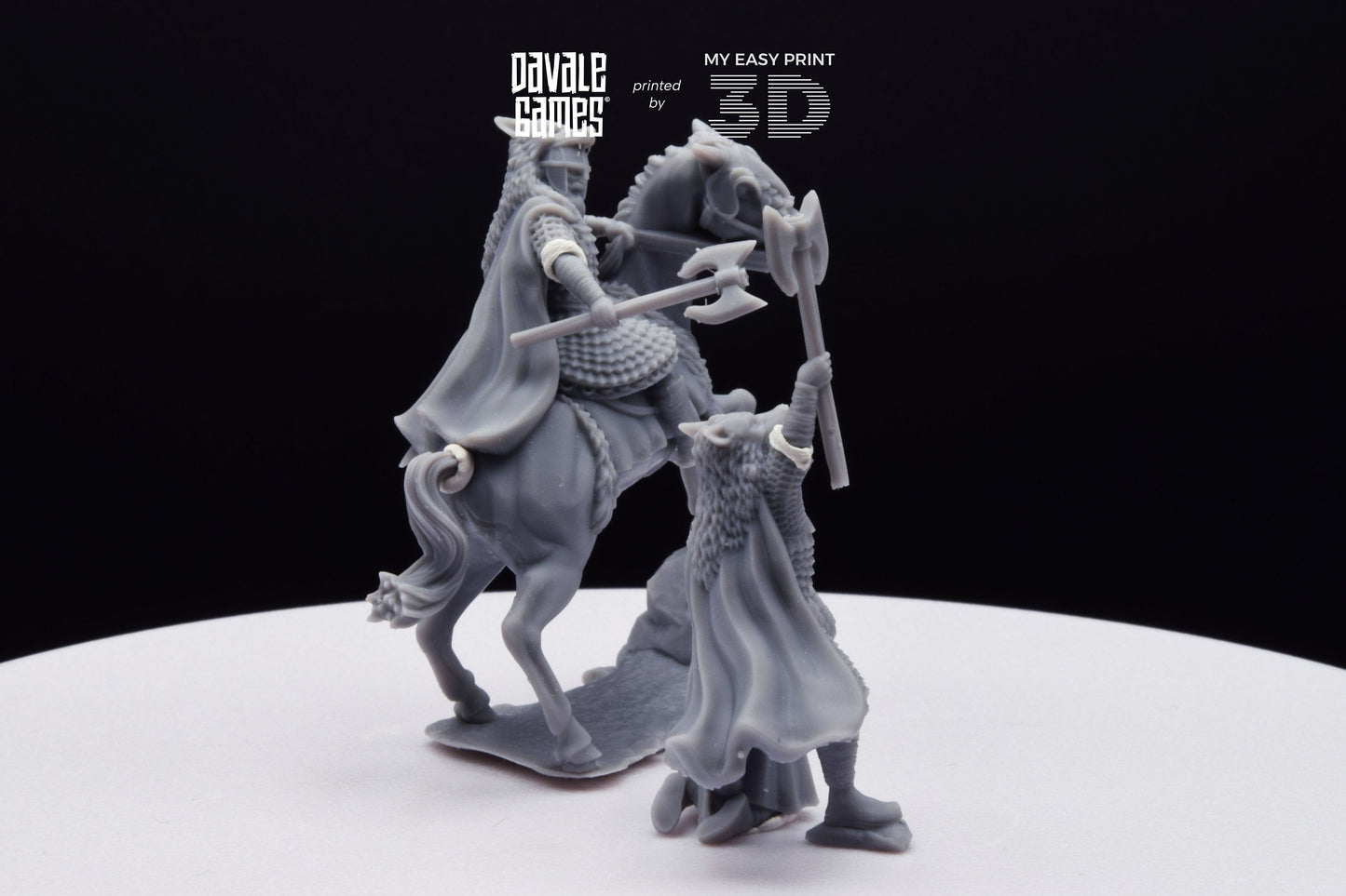 Lord Mountain The Wolf - Foot and Mounted - Davale Games - 3D Printed with high quality resin for LOTR/D&D games