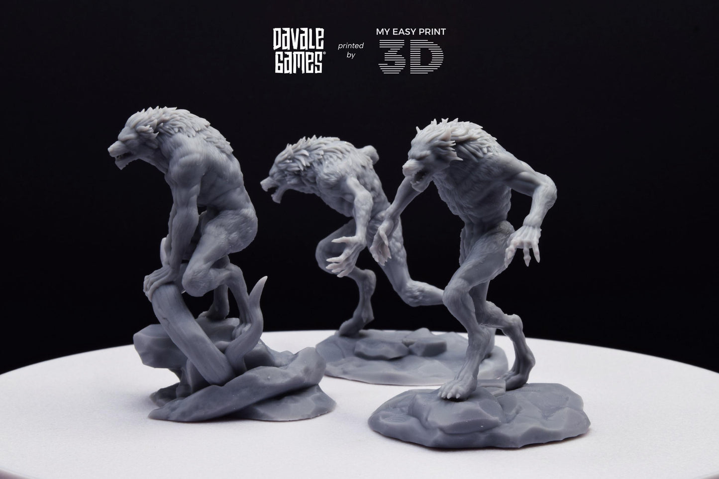 Lycanthropes of Anagar - Davale Games - 3D Printed with high quality resin for LOTR/D&D games