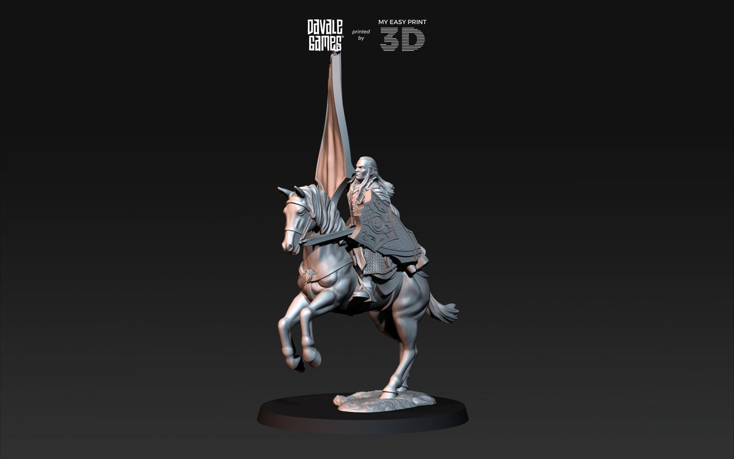 Wood Elf Banner - Mounted - Davale Games - 3D Printed with high quality resin for LOTR/D&D games
