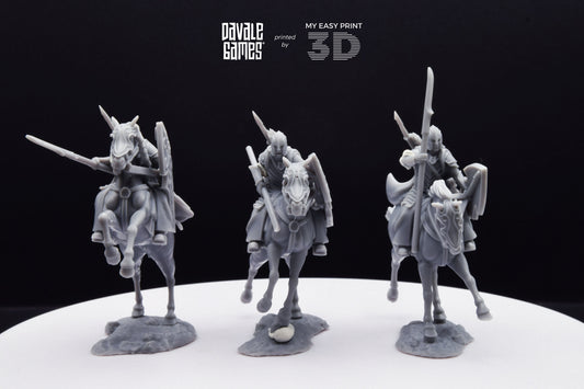 Bloody High Elf Knight - Mounted - Davale Games - 3D Printed with high quality resin for LOTR/D&D games