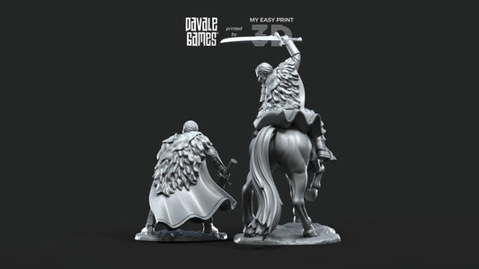 KARR the General - Fellmount Reavers - Foot and Mounted - Davale Games - 3D Printed with high quality resin for LOTR/D&D games