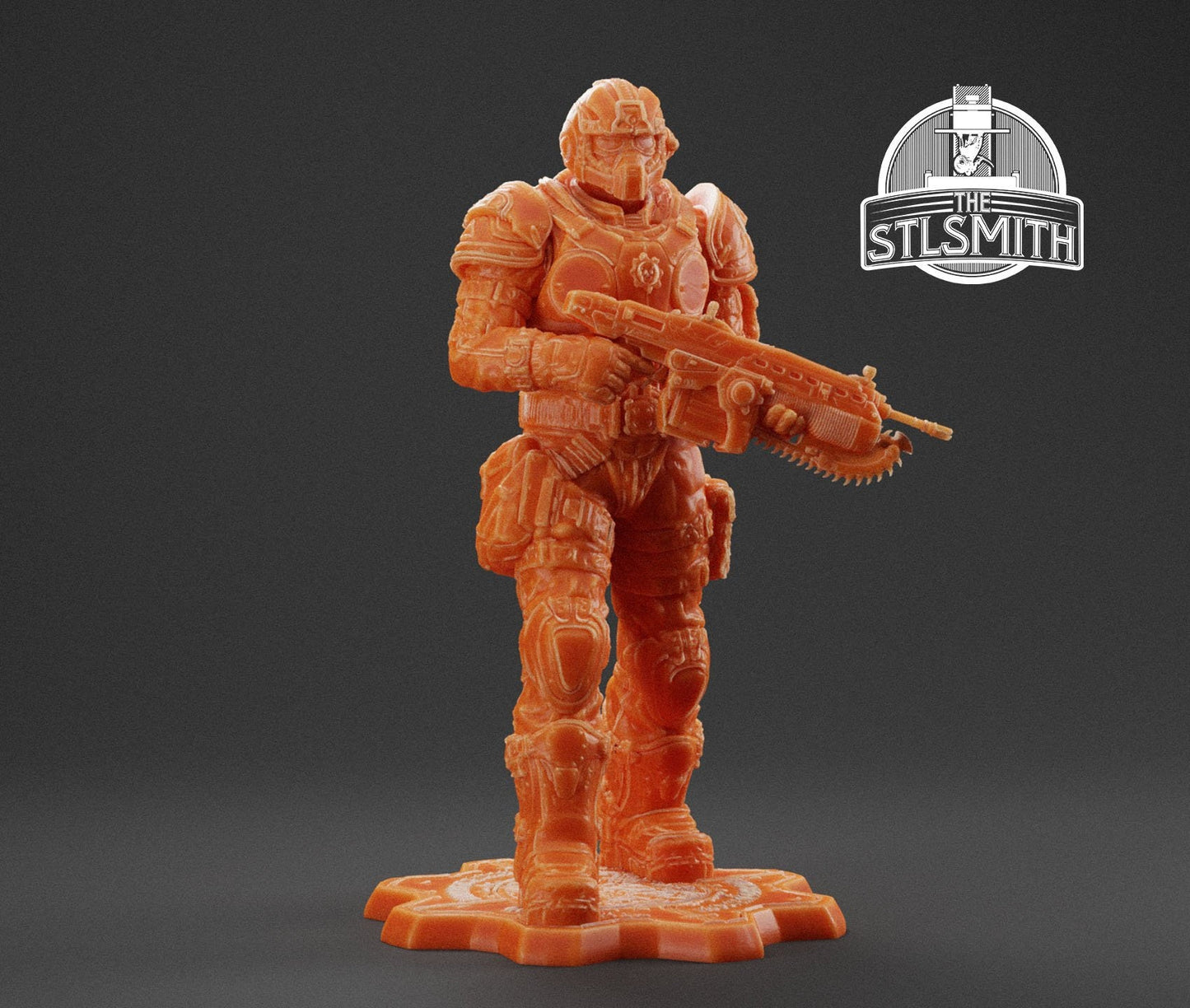 Gears Of War Anthony Carmine Ot Miniature - TheSTLSmith - 3D Printed with high quality resin for Skirmish/D&D games