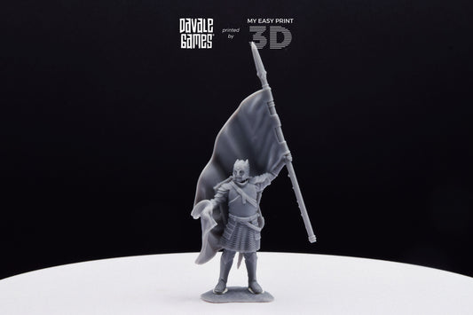 Grey Castle Banner - Davale Games - 3D Printed with high quality resin for LOTR/D&D games