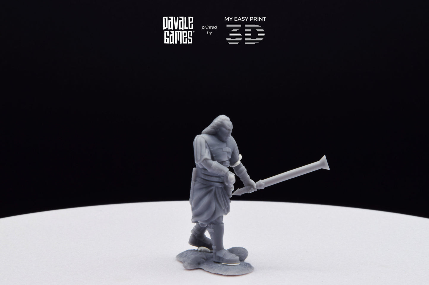 Outrider blood handed captain with two swords - Davale Games - 3D Printed with high quality resin for LOTR/D&D games