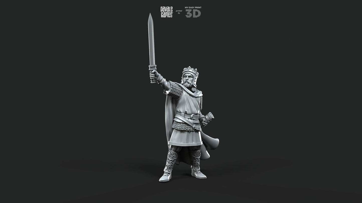 King fo Gepids - Foot and Mounted - Davale Games - Historical games - 3D Printed with high quality resin
