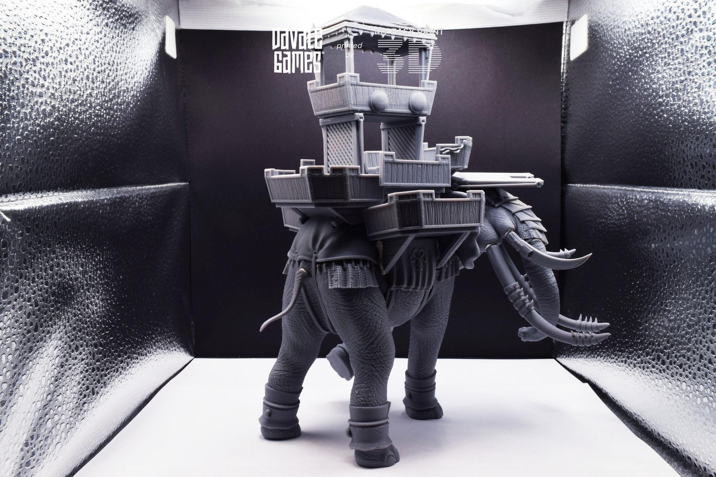 War Elephant with Archer Castle - Davale Games - 3D Printed with high quality resin for LOTR/D&D games