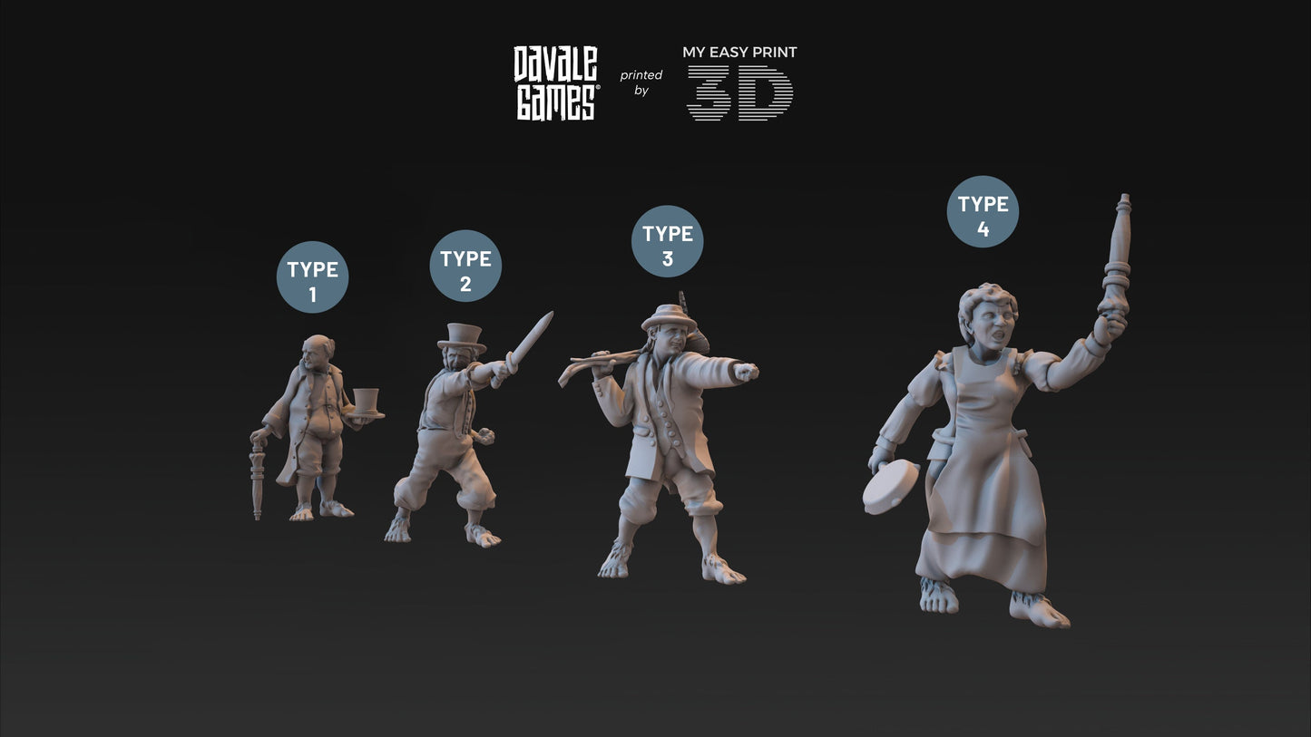 Halfmen Oficial - Davale Games - 3D Printed with high quality resin for LOTR/D&D games