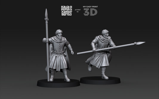Regular Snake Warriors – Spear - Davale Games - 3D Printed with high quality resin for LOTR/D&D games