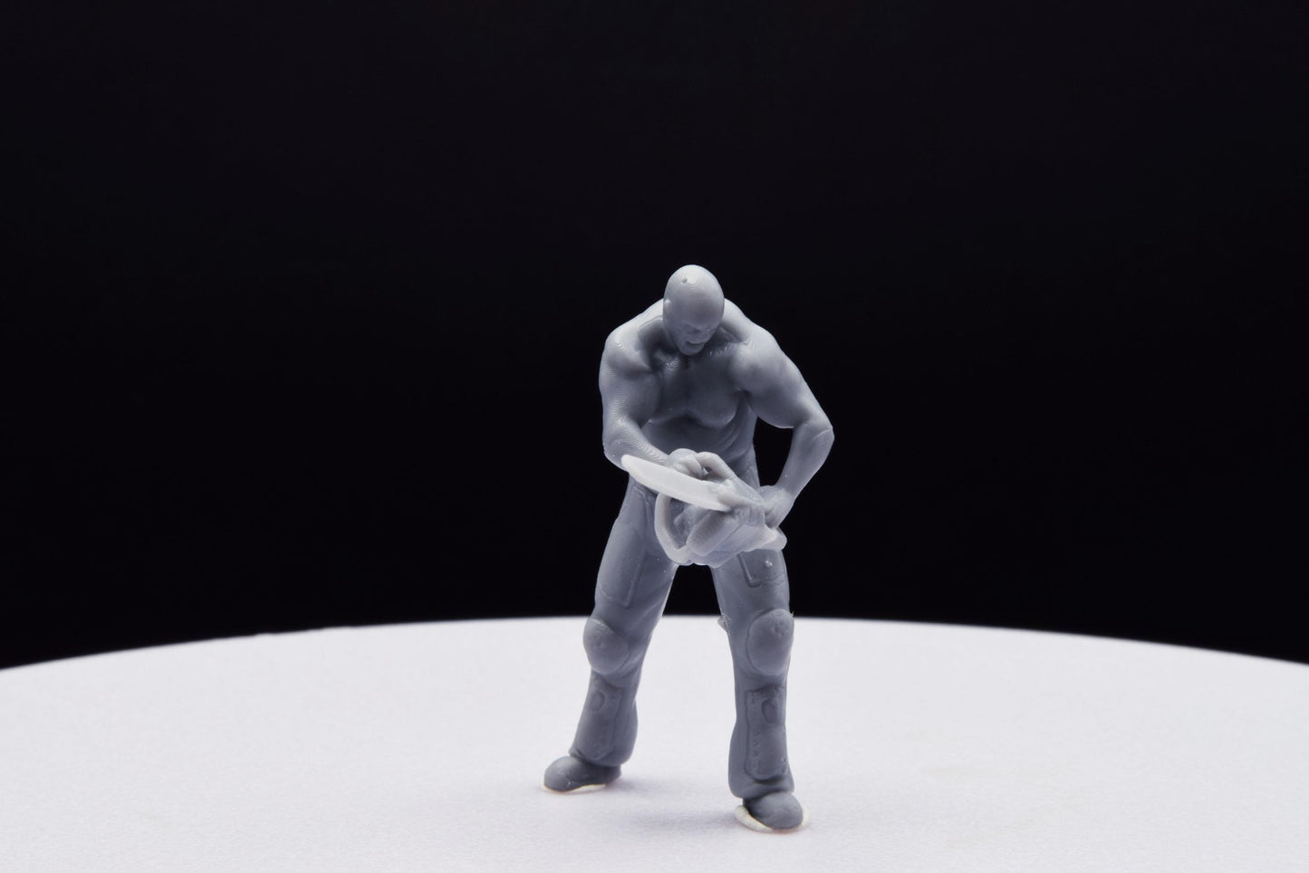 Doom Zombie Chainsaw Miniature - Fanmade - TheSTLSmith - 3D Printed with high quality resin for Skirmish/D&D games