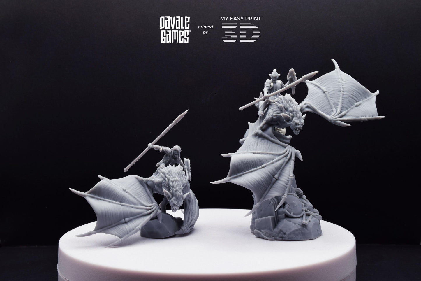 Bat Riders - Goblins of the cave - Davale Games - 3D Printed with high quality resin for LOTR/D&D games