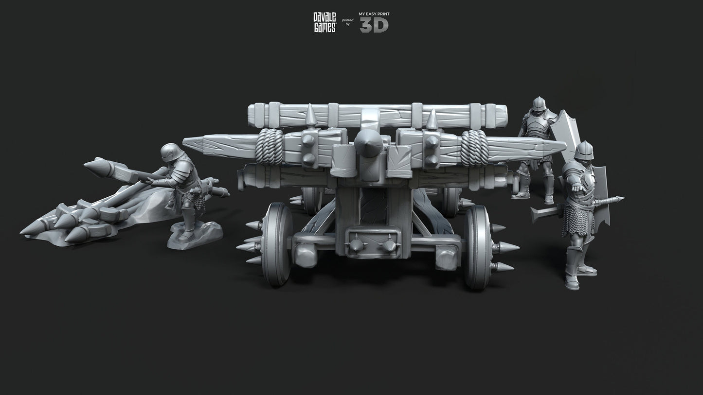 Blood-Handed Balista With Three Orcs - Davale Games - 3D Printed with high quality resin for LOTR/D&D gamesBlood-Handed Balista With Three Orcs - Davale Games - 3D Printed with high quality resin for LOTR/D&D games