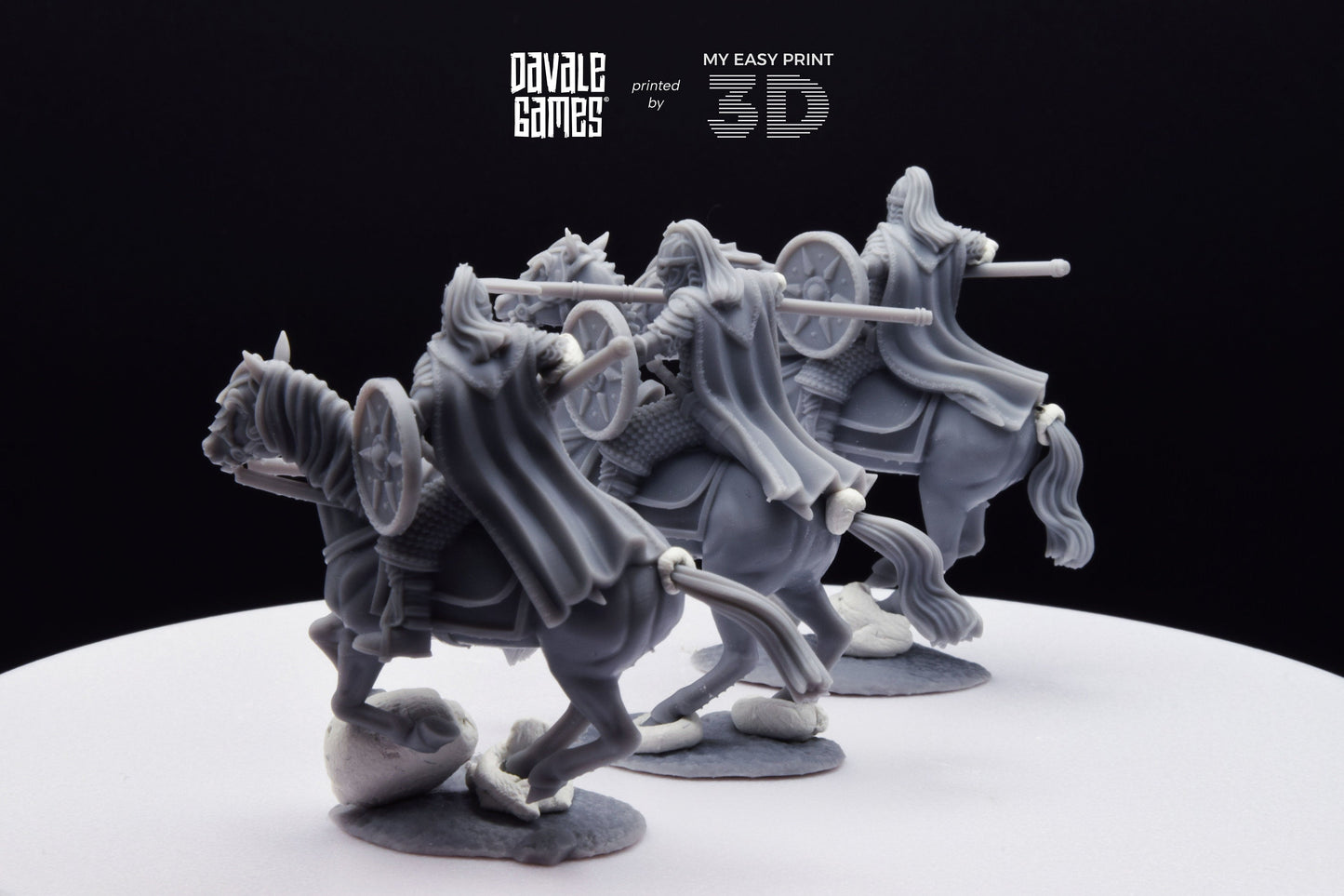 West Human Royal Guard - Mounted - Davale Games - 3D Printed with high quality resin for LOTR/D&D games
