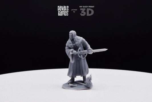Enecthor Grey Castle Lieutenant - Davale Games - 3D Printed with high quality resin for LOTR/D&D games