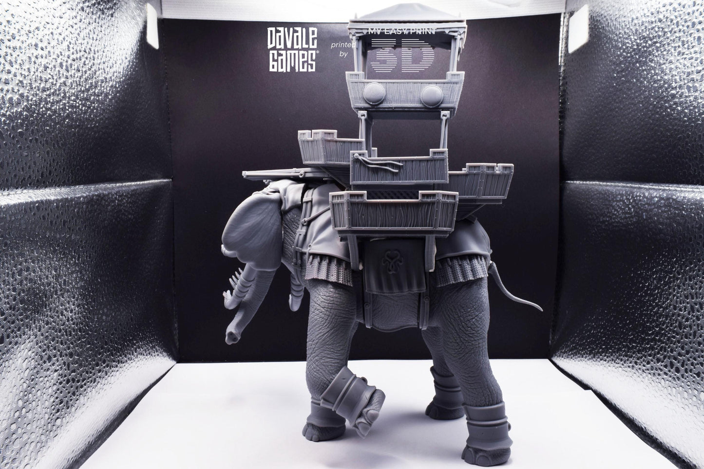 War Elephant with Archer Castle - Davale Games - 3D Printed with high quality resin for LOTR/D&D games