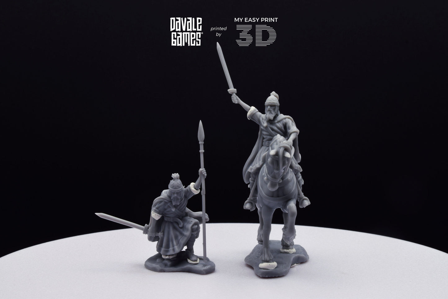 Visigoths King - Foot and Mounted - Davale Games - Historical games - 3D Printed with high quality resin