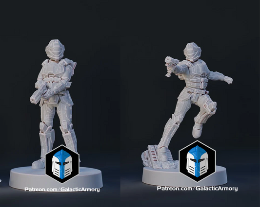 Halo Alpha 9 ODST Miniatures - Galactic Armory - 3D Printed with High Quality Resin for Wargame/Skirmish/D&D