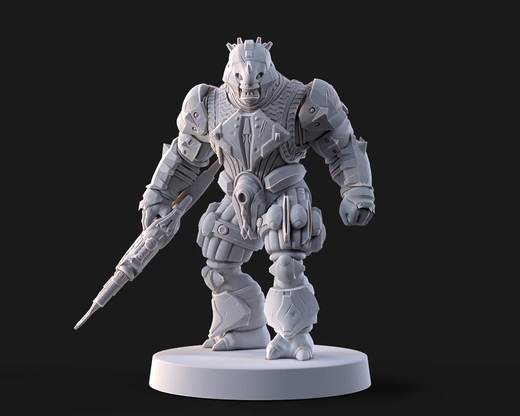 Halo Brutes Miniatures - Galactic Armory - 3D Printed with High Quality Resin for Wargame/Skirmish/D&D