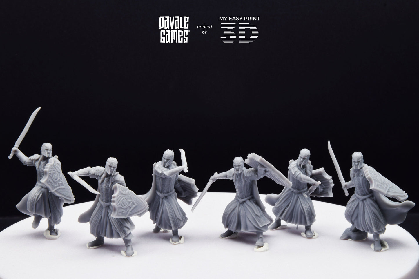 Armoured Wood Elf with Sword - Davale Games - 3D Printed with high quality resin for LOTR/D&D games