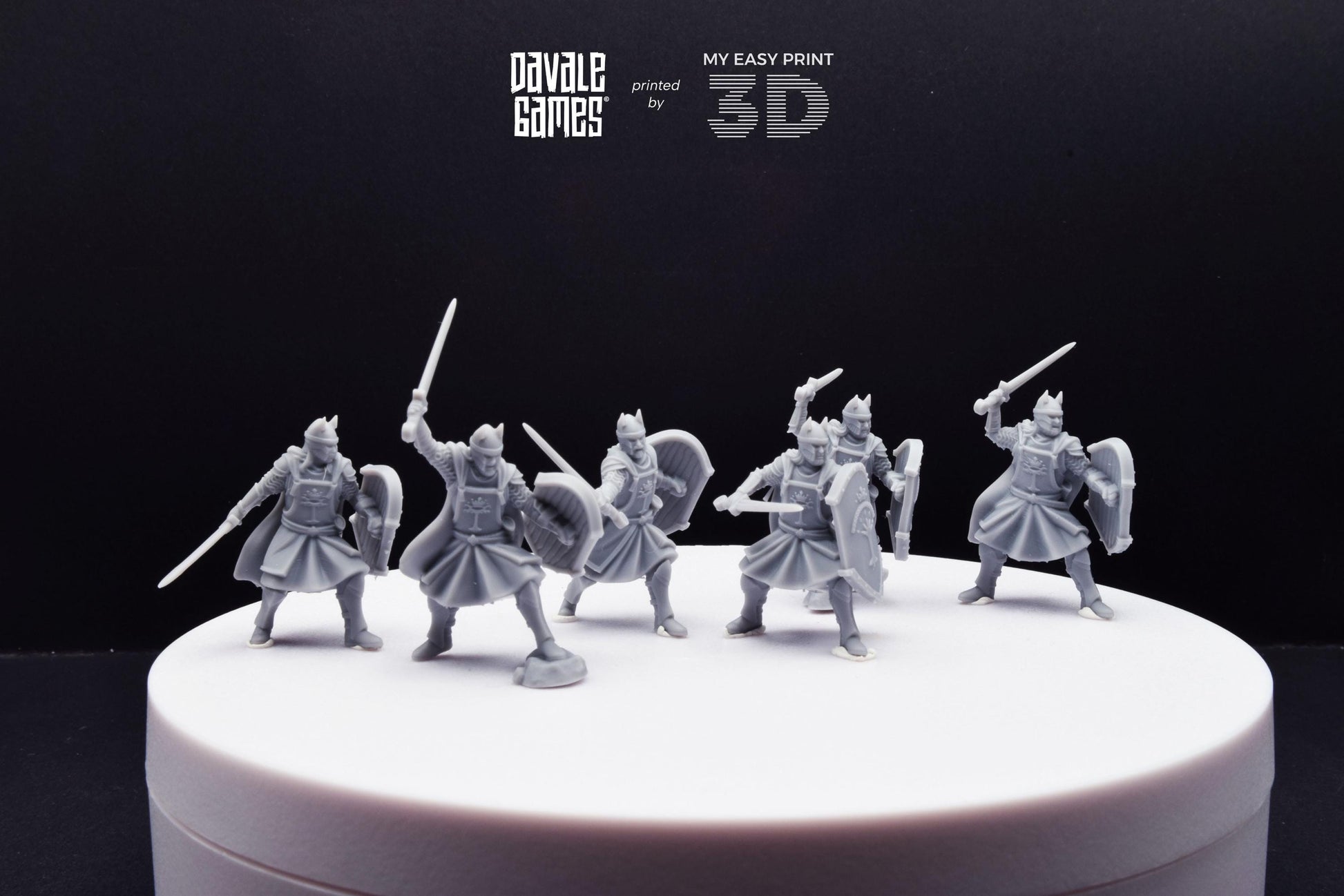 High Human Warrior with Sword and Shield - Davale Games - 3D Printed with high quality resin for LOTR/D&D games