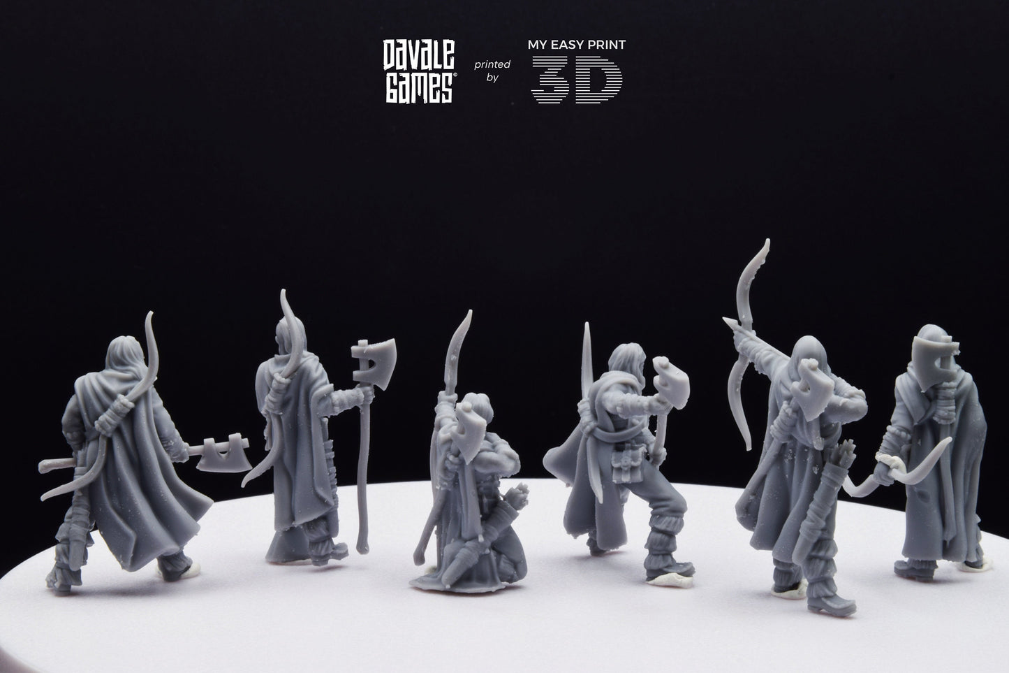 Bearmen on foot - Davale Games - 3D Printed with high quality resin for LOTR/D&D games