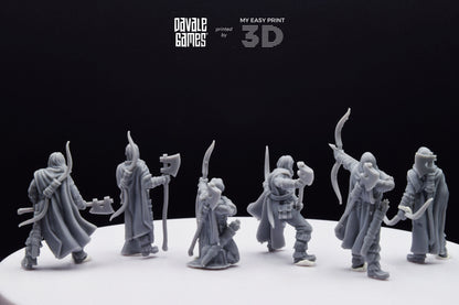 Bearmen on foot - Davale Games - 3D Printed with high quality resin for LOTR/D&D games