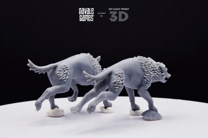 Savage Warg - Super Orcs - Davale Games - 3D Printed with high quality resin for LOTR/D&D games