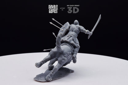 Death Warg Rider - Mounted - Davale Games - 3D Printed with high quality resin for LOTR/D&D games