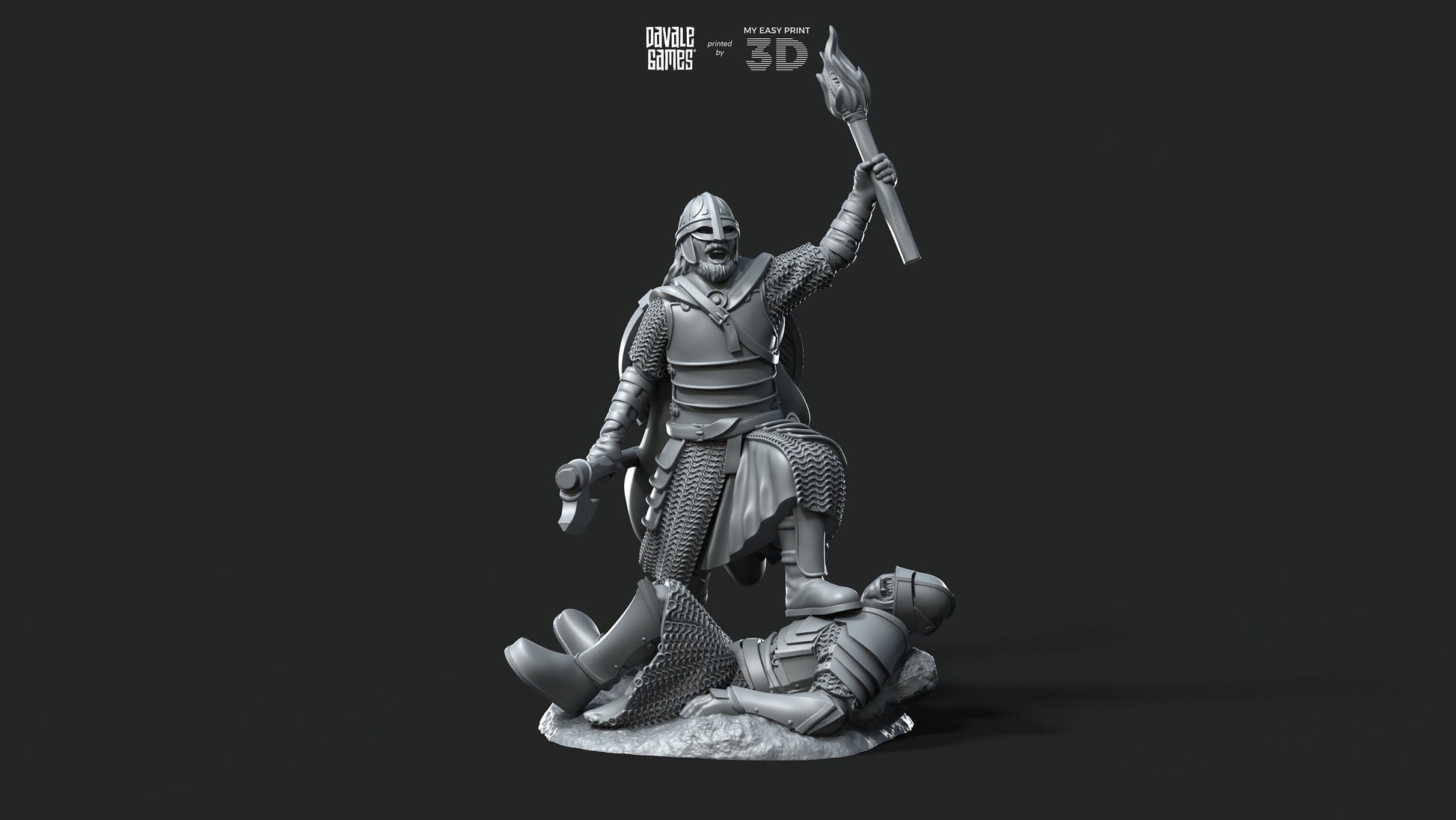 West Humans Captain - Foot and Mounted - Davale Games - 3D Printed with high quality resin for LOTR/D&D games