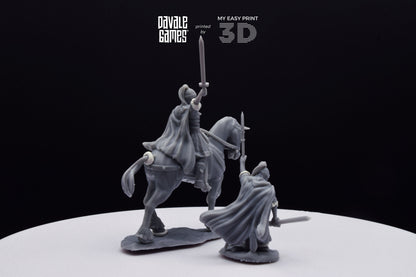 Visigoths King - Foot and Mounted - Davale Games - Historical games - 3D Printed with high quality resin