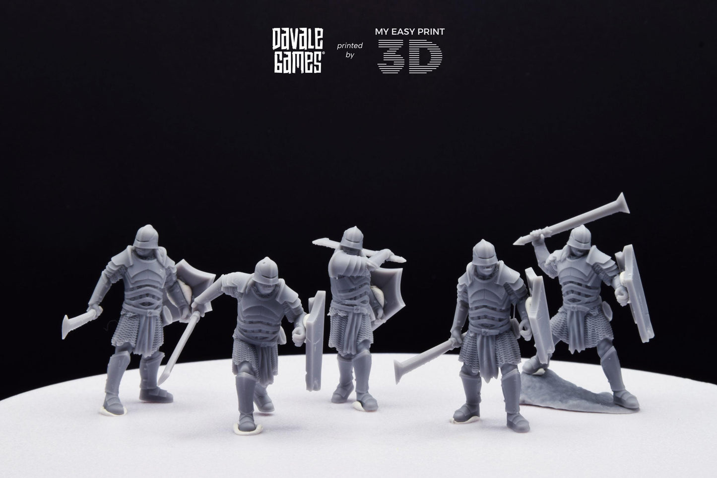 Blood-Handed Orcs with Shield and Sword - Davale Games - 3D Printed with high quality resin for LOTR/D&D games