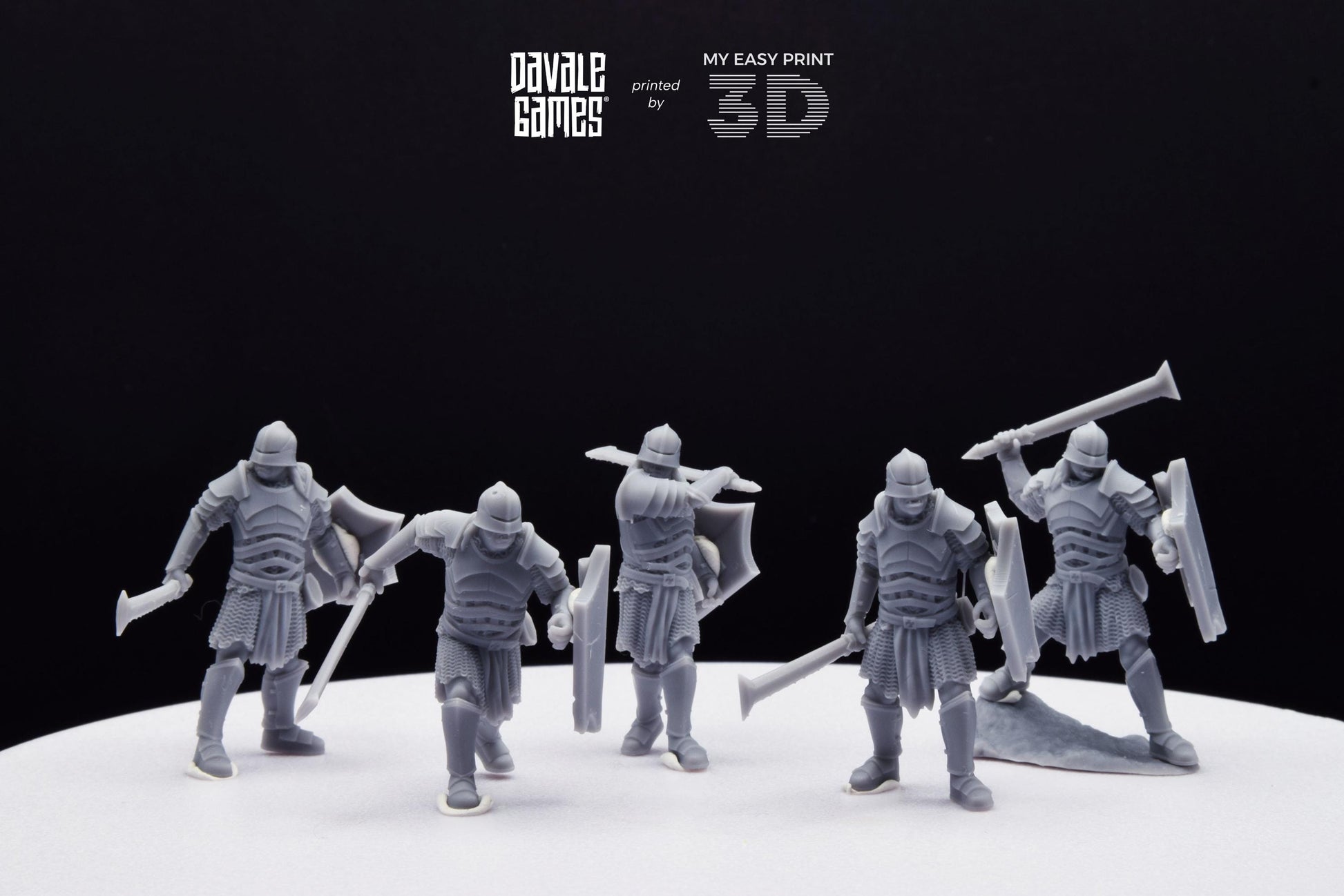 Blood-Handed Orcs with Shield and Sword - Davale Games - 3D Printed with high quality resin for LOTR/D&D games