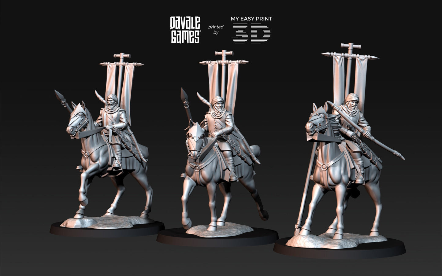 Regular Snake warriors on Horse - Davale Games - 3D Printed with high quality resin for LOTR/D&D games