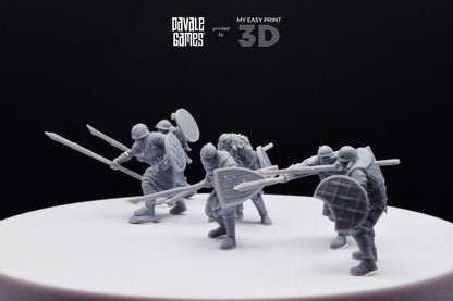 Mörlok Orcs with Spear - Davale Games - 3D Printed with high quality resin for LOTR/D&D games