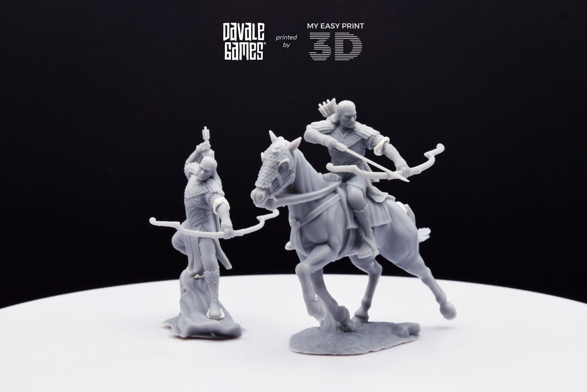 Leingel Forest Prince - Foot and Mounted - Davale Games - 3D Printed with high quality resin for LOTR/D&D games