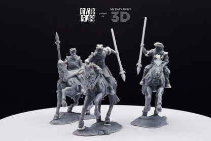 Snake Rider on Horse - Mounted - Davale Games - 3D Printed with high quality resin for LOTR/D&D games
