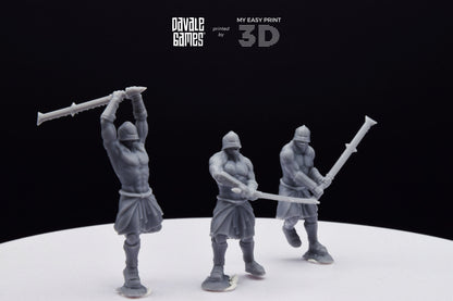 Blood-Handed Bersekers - Davale Games - 3D Printed with high quality resin for LOTR/D&D games