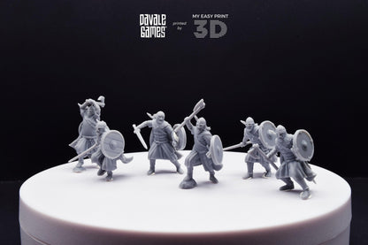West Humans Warriors - Davale Games - 3D Printed with high quality resin for LOTR/D&D games
