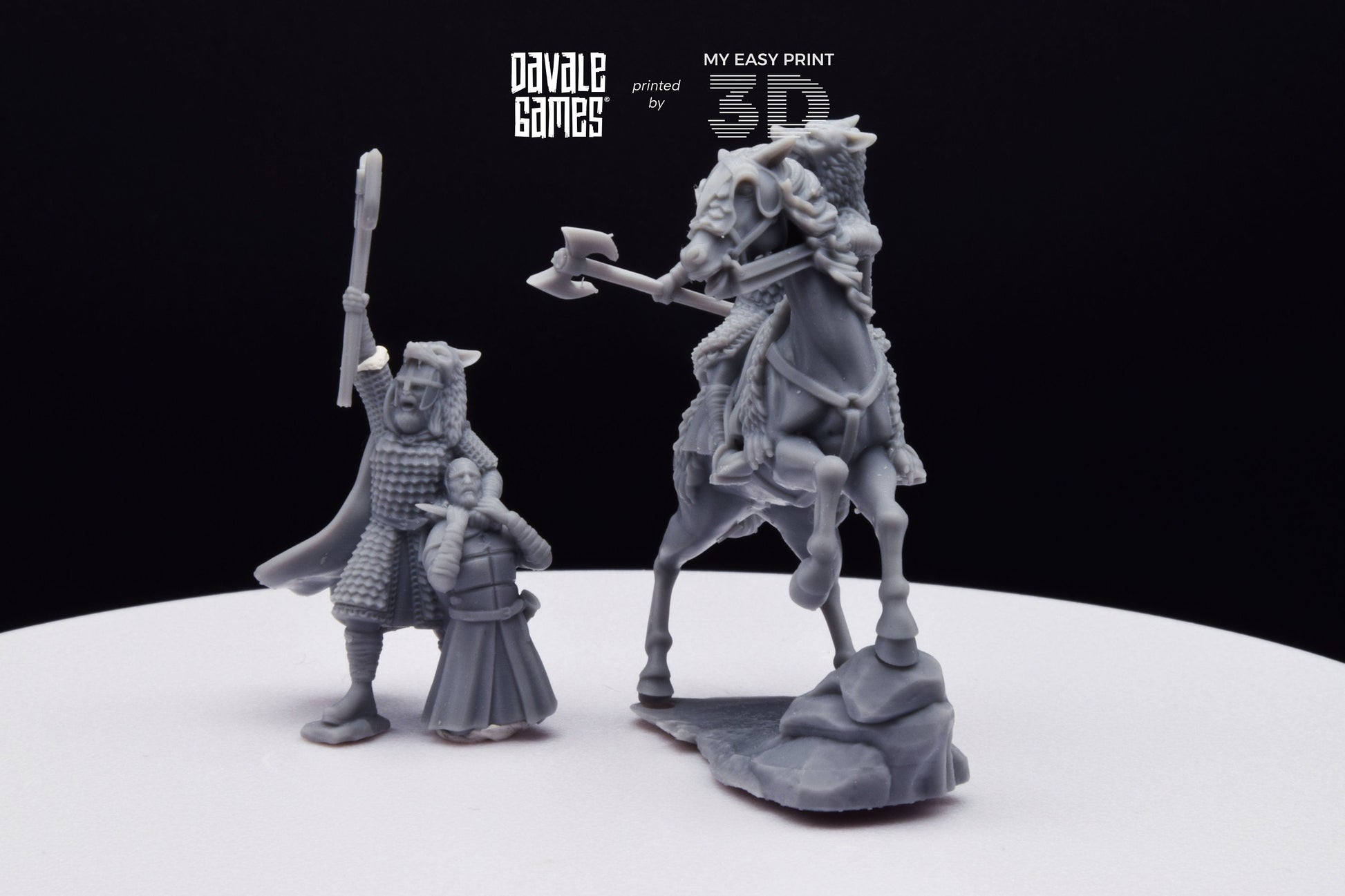 Lord Mountain The Wolf - Foot and Mounted - Davale Games - 3D Printed with high quality resin for LOTR/D&D games