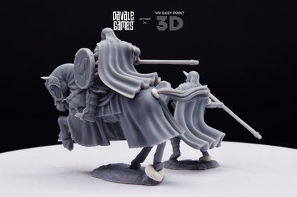 Erwin The Son - Foot and Mounted - Davale Games - 3D Printed with high quality resin for LOTR/D&D games