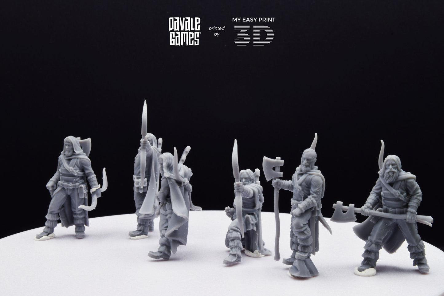 Bearmen on foot - Davale Games - 3D Printed with high quality resin for LOTR/D&D games