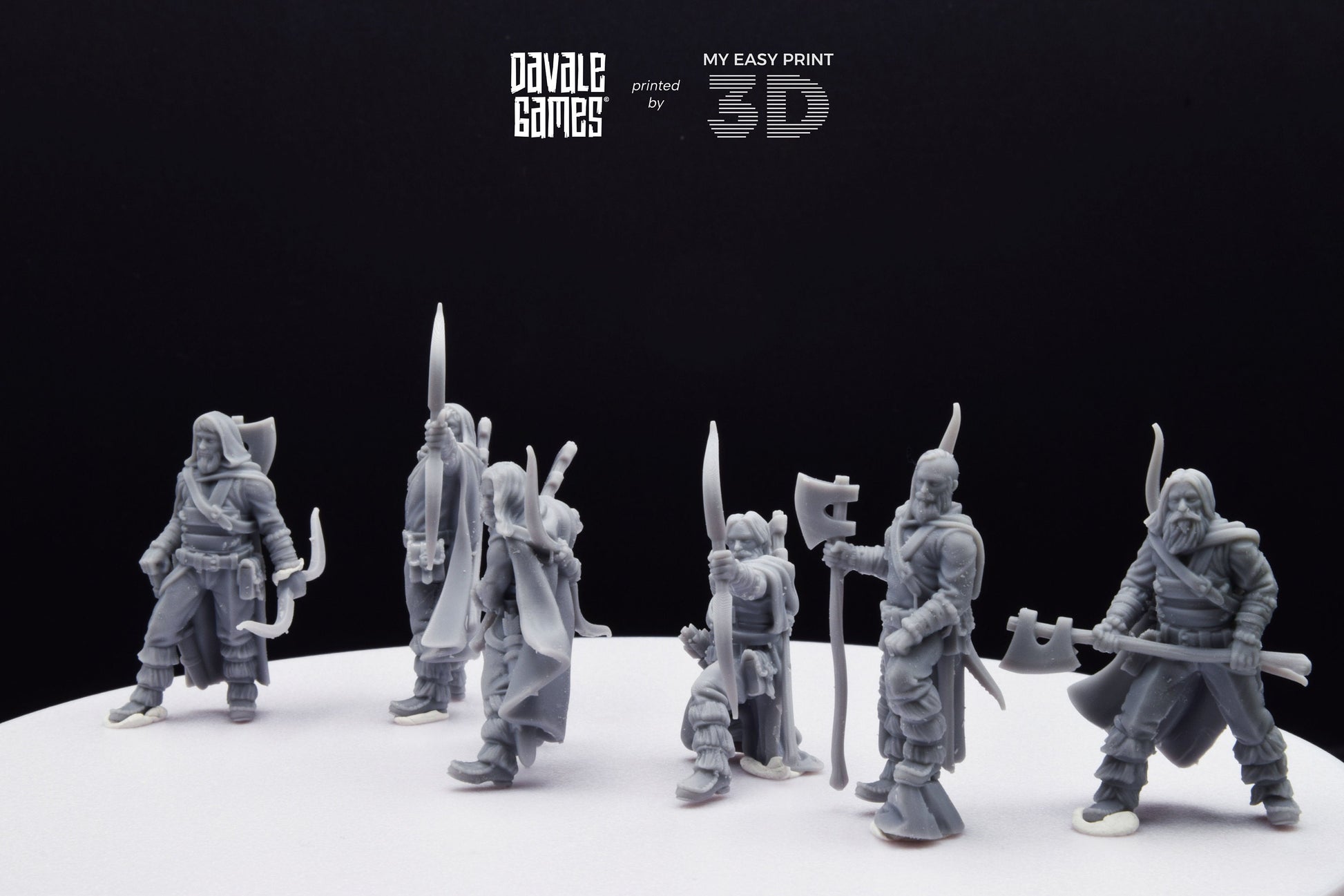 Bearmen on foot - Davale Games - 3D Printed with high quality resin for LOTR/D&D games