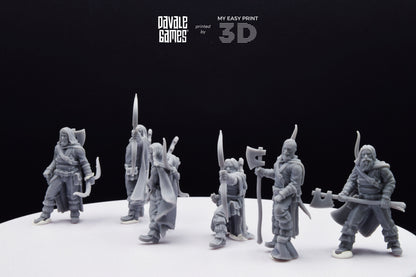 Bearmen on foot - Davale Games - 3D Printed with high quality resin for LOTR/D&D games